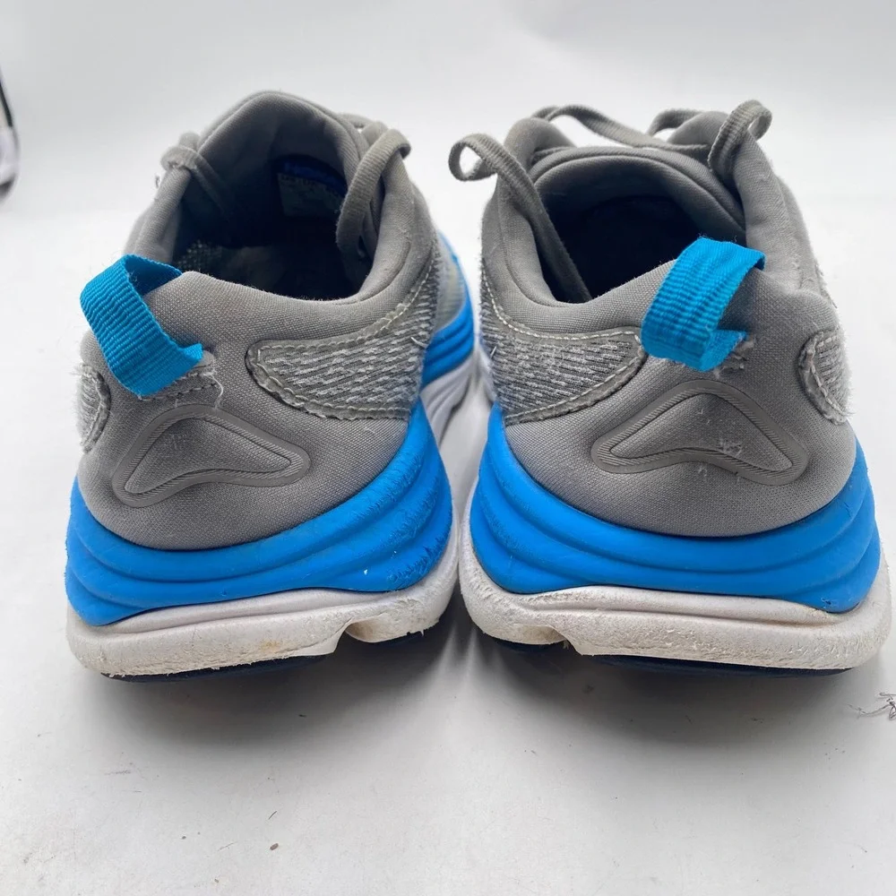 Hoka Gaviota 5 Running Shoes Mens 8.5 D Grey Blue Stability Sneaker 1127929 LDVB